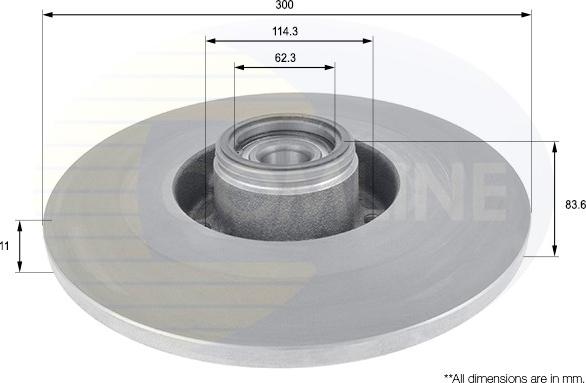 Comline ADC3024 - Brake Disc autospares.lv