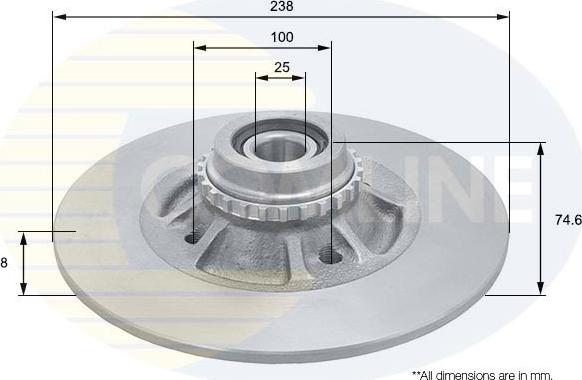 Comline ADC3026 - Brake Disc autospares.lv