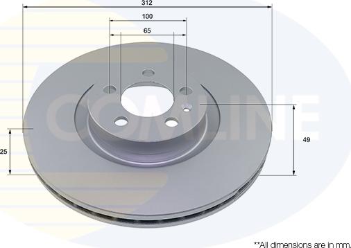 Comline ADC2993V - Brake Disc autospares.lv