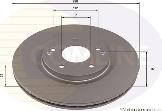 Comline ADC2954V - Brake Disc autospares.lv