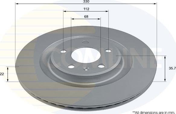 Comline ADC2907V - Brake Disc autospares.lv