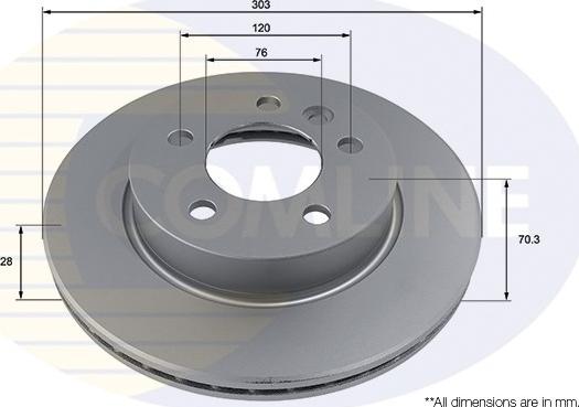 Comline ADC2920V - Brake Disc autospares.lv