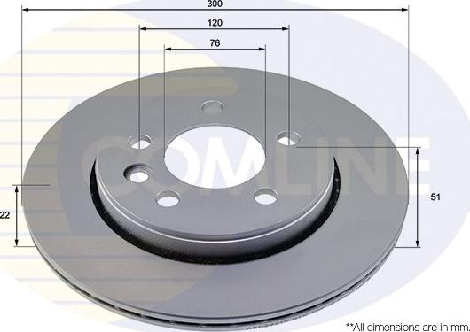 Comline ADC2921V - Brake Disc autospares.lv