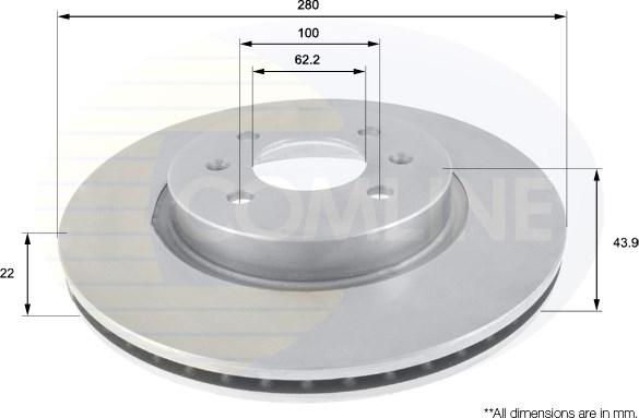 Comline ADC2405V - Brake Disc autospares.lv