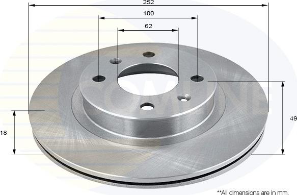 Comline ADC2401V - Brake Disc autospares.lv