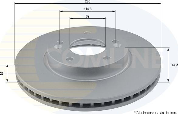 Comline ADC2416V - Brake Disc autospares.lv