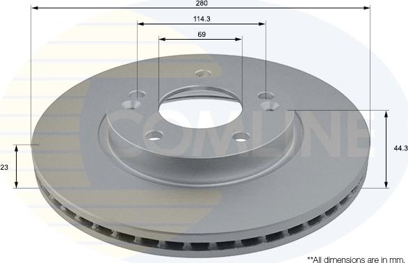 Comline ADC2417V - Brake Disc autospares.lv