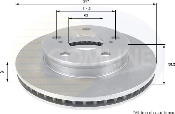 Comline ADC2504V - Brake Disc autospares.lv