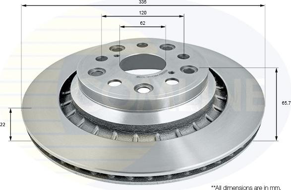 Comline ADC2506V - Brake Disc autospares.lv