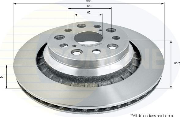 Comline ADC2507V - Brake Disc autospares.lv