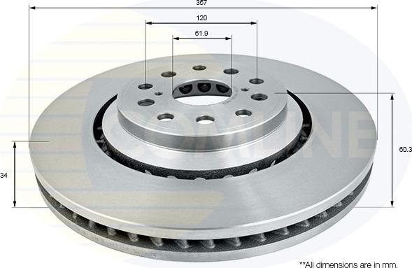 Comline ADC2510V - Brake Disc autospares.lv