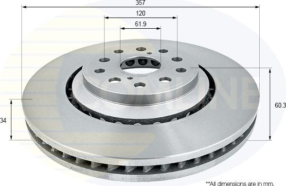 Comline ADC2511V - Brake Disc autospares.lv