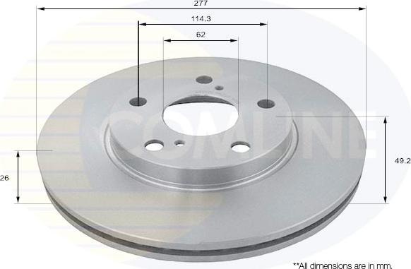 Comline ADC2513V - Brake Disc autospares.lv