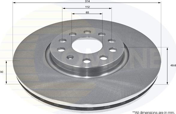 Comline ADC2601V - Brake Disc autospares.lv