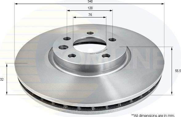 Comline ADC2610V - Brake Disc autospares.lv