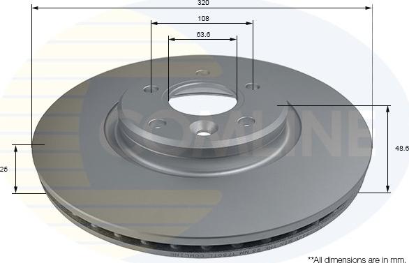 Comline ADC2844V - Brake Disc autospares.lv