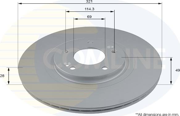 Comline ADC2845V - Brake Disc autospares.lv