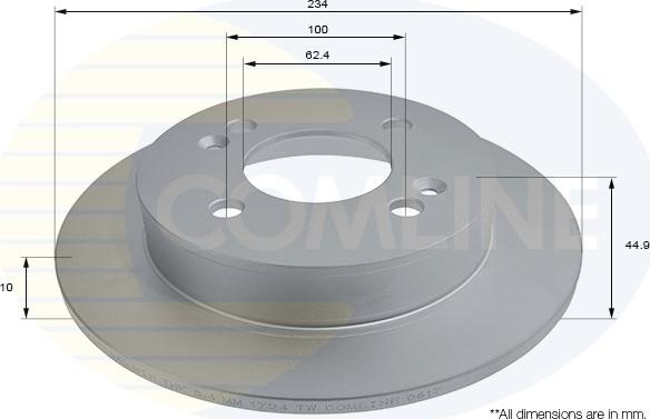 Comline ADC2840 - Brake Disc autospares.lv