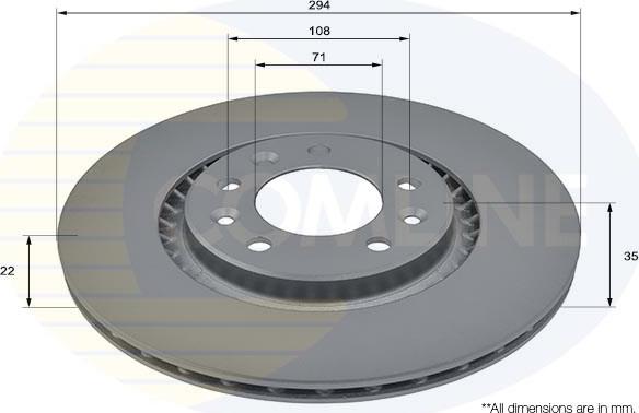 Comline ADC2847V - Brake Disc autospares.lv