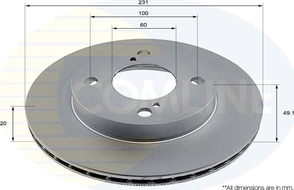 Comline ADC2851V - Brake Disc autospares.lv