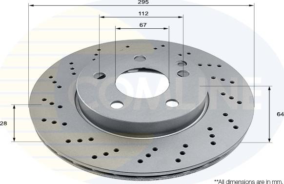 Comline ADC2853V - Brake Disc autospares.lv