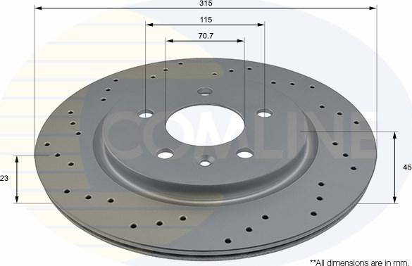 Comline ADC2852V - Brake Disc autospares.lv