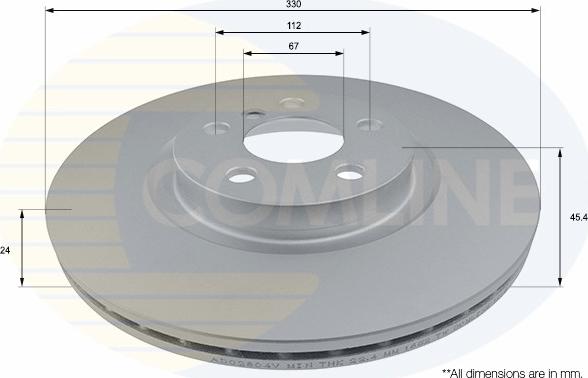 Comline ADC2804V - Brake Disc autospares.lv