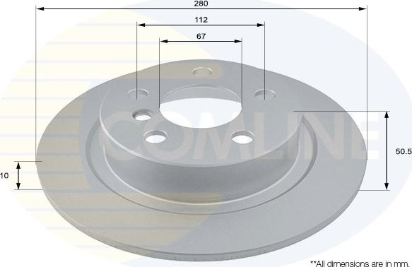 Comline ADC2801 - Brake Disc autospares.lv