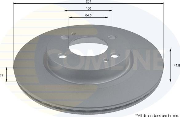 Comline ADC2811V - Brake Disc autospares.lv