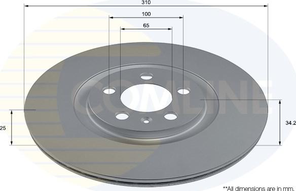 Comline ADC2887V - Brake Disc autospares.lv