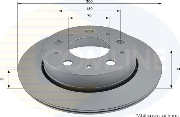 Comline ADC2833V - Brake Disc autospares.lv