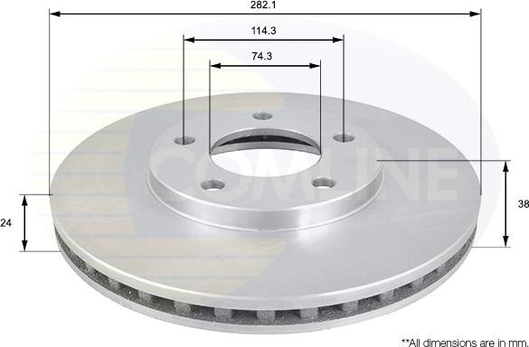 Comline ADC2306V - Brake Disc autospares.lv