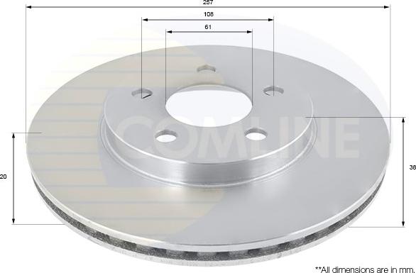 Comline ADC2307V - Brake Disc autospares.lv