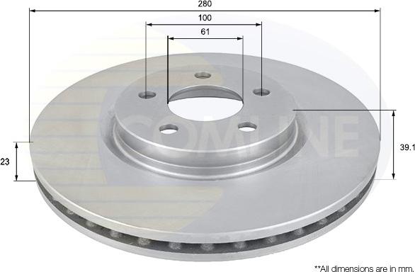 Comline ADC2311V - Brake Disc autospares.lv