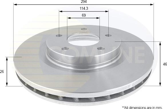 Comline ADC2318V - Brake Disc autospares.lv