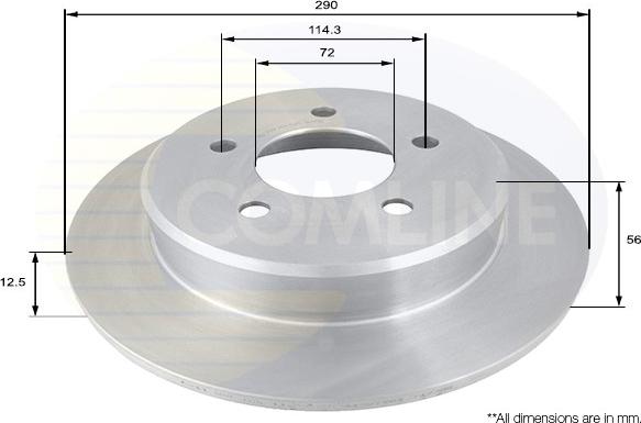 Comline ADC2312 - Brake Disc autospares.lv