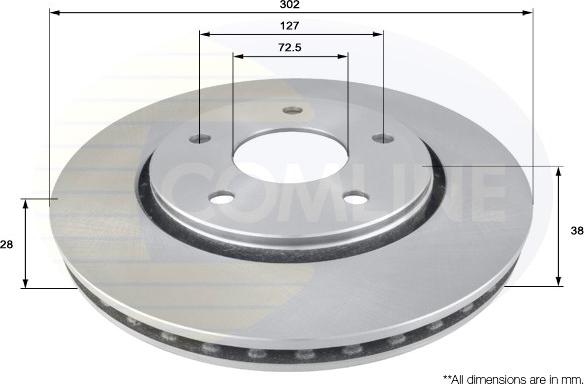 Comline ADC2324V - Brake Disc autospares.lv