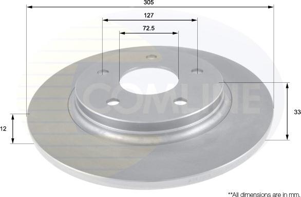 Comline ADC2323 - Brake Disc autospares.lv