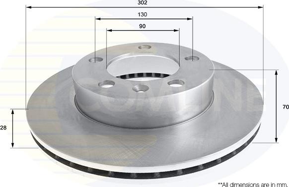 Comline ADC2701V - Brake Disc autospares.lv