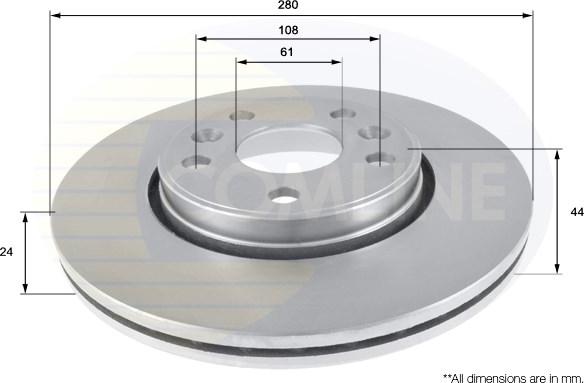 Comline ADC2702V - Brake Disc autospares.lv