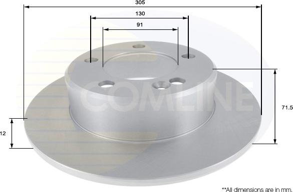 Comline ADC2707 - Brake Disc autospares.lv