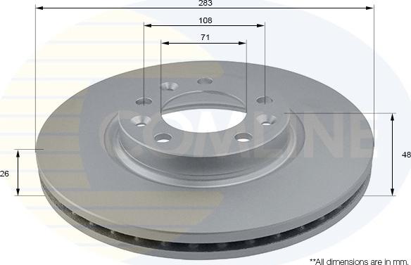 Comline ADC2710V - Brake Disc autospares.lv