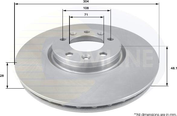 Comline ADC2711V - Brake Disc autospares.lv