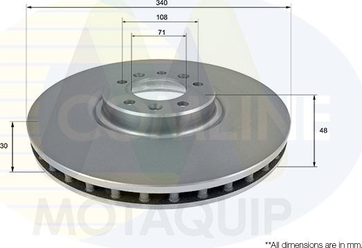 Comline ADC2718V - Brake Disc autospares.lv