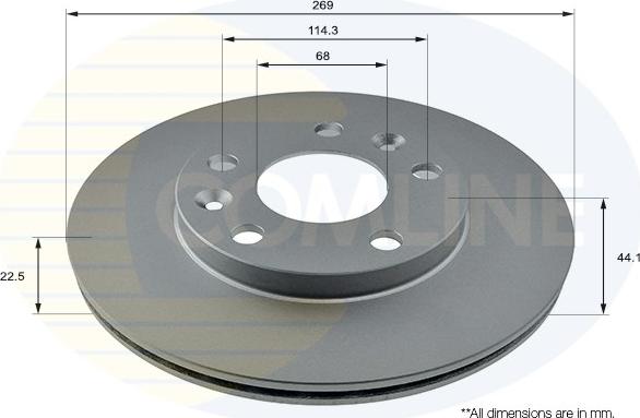 Comline ADC2730V - Brake Disc autospares.lv