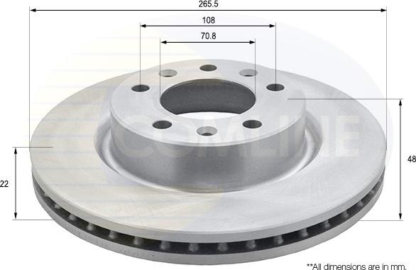 Comline ADC2726V - Brake Disc autospares.lv