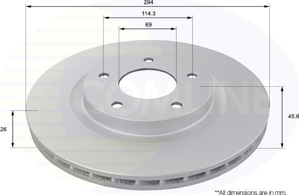 Comline ADC2721V - Brake Disc autospares.lv