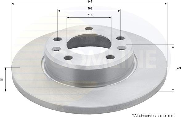 Comline ADC2728 - Brake Disc autospares.lv