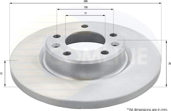 Comline ADC2723 - Brake Disc autospares.lv