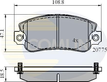 Comline CBP4129 - Brake Pad Set, disc brake autospares.lv